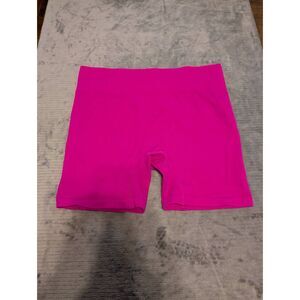 Wild Fable Women's Size L Pink Ribbed Bike Shorts